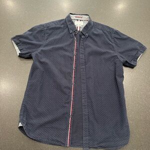 Denim & Flower Dark Blue Polka Dot Shirt